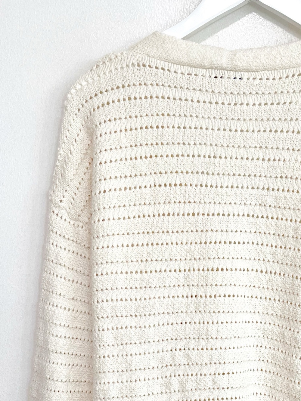 BOGO! Z SUPPLY Arcadia Pointelle Knit Cardigan in Oat Milk Cream Size Medium - Picture 7 of 10